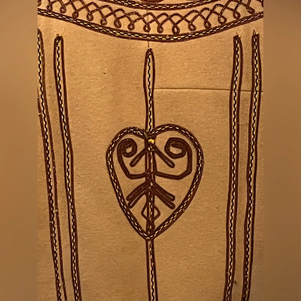 Romanian Waistcoat, men’s medium, felted wool, brown and tan